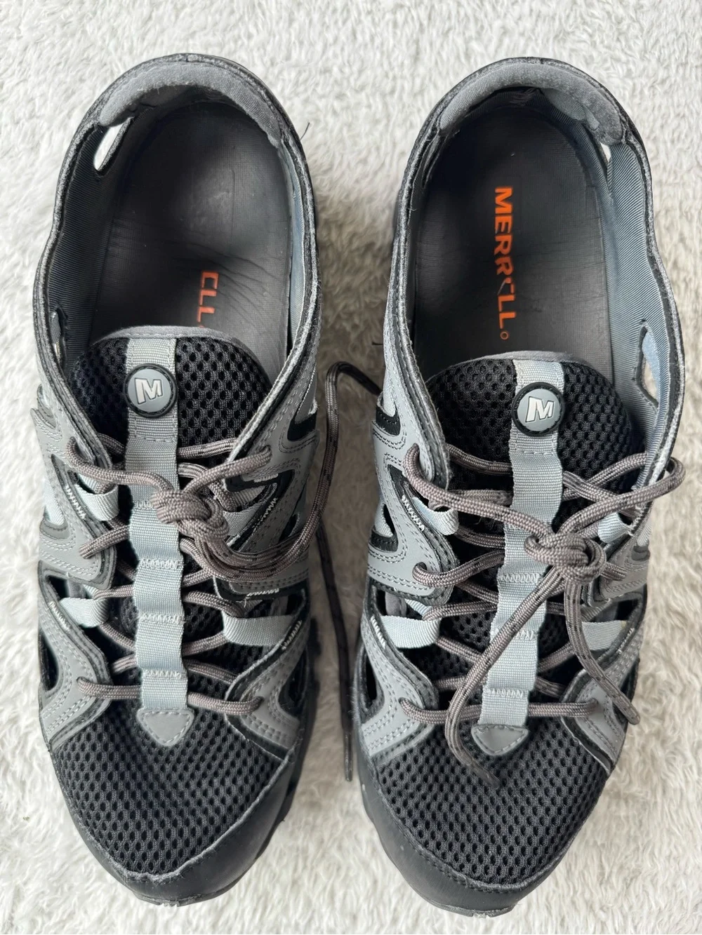 Merrell Hydro Hike Water Shoes Gray Black Men’s Size 10